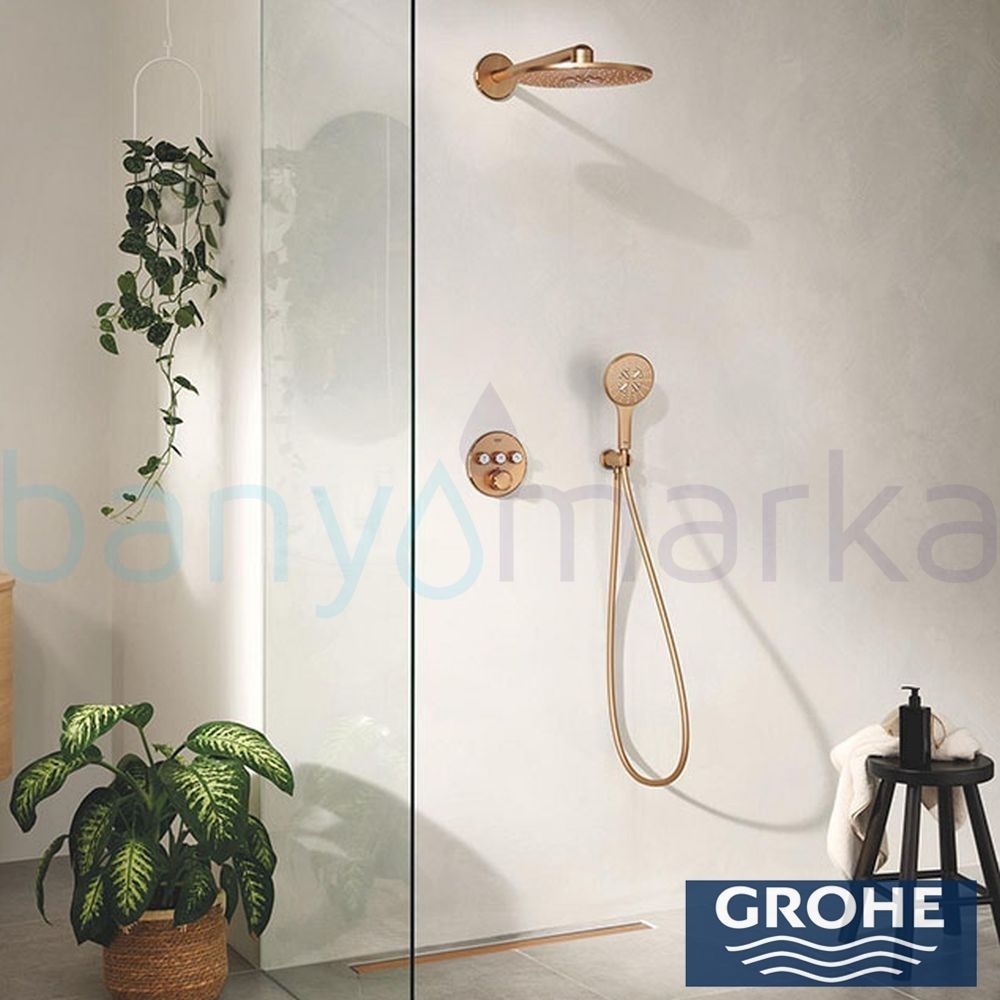 Grohe Fırçalı Bakır Ankastre Batarya Kombini